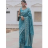 Women's Silk Printed Saree With Unstitched Blouse 5.5Mtr (Sky Blue) Women's Silk Printed Saree With Unstitched Blouse 5.5Mtr (Sky Blue)