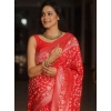 Women's Silk Printed Saree With Unstitched Blouse 5.5Mtr (Orange) Women's Silk Printed Saree With Unstitched Blouse 5.5Mtr (Orange)