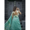 Women's Cotton Printed Saree With Unstitched Blouse 5.5Mtr (Sky) Women's Cotton Printed Saree With Unstitched Blouse 5.5Mtr (Sky)