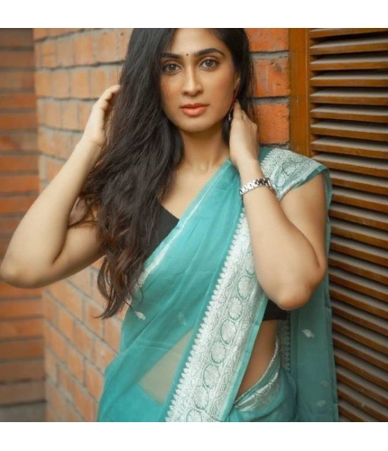 Women's Cotton Printed Saree With Unstitched Blouse 5.5Mtr (Sky Blue) Women's Cotton Printed Saree With Unstitched Blouse 5.5Mtr (Sky Blue)