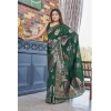 Women's Silk Printed Saree With Unstitched Blouse 5.5Mtr (Green) Women's Silk Printed Saree With Unstitched Blouse 5.5Mtr (Green)