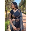 Women's Silk Printed Saree With Unstitched Blouse 5.5Mtr (Grey) Women's Silk Printed Saree With Unstitched Blouse 5.5Mtr (Grey)