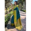 Women's Silk Printed Saree With Unstitched Blouse 5.5Mtr (Rama) Women's Silk Printed Saree With Unstitched Blouse 5.5Mtr (Rama)