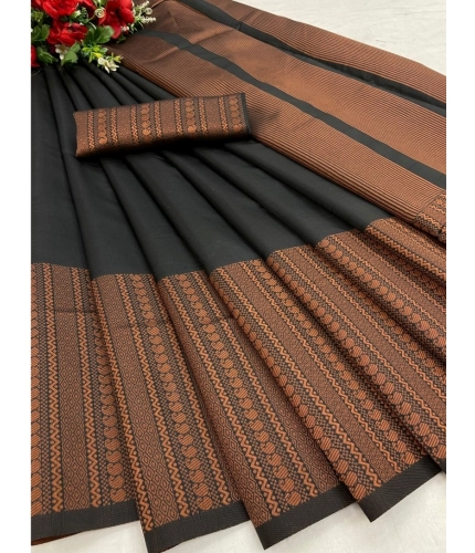 Women's Silk Printed Saree With Unstitched Blouse 5.5Mtr (Black) Women's Silk Printed Saree With Unstitched Blouse 5.5Mtr (Black)