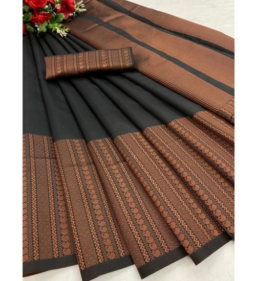 Women's Silk Printed Saree With Unstitched Blouse 5.5Mtr (Black) Women's Silk Printed Saree With Unstitched Blouse 5.5Mtr (Black)