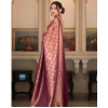 Women's Silk Printed Saree With Unstitched Blouse 5.5Mtr (Wine) Women's Silk Printed Saree With Unstitched Blouse 5.5Mtr (Wine)