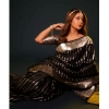 Women's Silk Printed Saree With Unstitched Blouse 5.5Mtr (Black) Women's Silk Printed Saree With Unstitched Blouse 5.5Mtr (Black)
