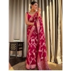 Women's Silk Printed Saree With Unstitched Blouse 5.5Mtr (Pink) Women's Silk Printed Saree With Unstitched Blouse 5.5Mtr (Pink)