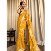 Women's Silk Printed Saree With Unstitched Blouse 5.5Mtr (Gold Yellow) Women's Silk Printed Saree With Unstitched Blouse 5.5Mtr (Gold Yellow)