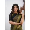 Women's Silk Printed Saree With Unstitched Blouse 5.5Mtr (Black) Women's Silk Printed Saree With Unstitched Blouse 5.5Mtr (Black)