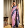 Women's Silk Printed Saree With Unstitched Blouse 5.5Mtr (Pink) Women's Silk Printed Saree With Unstitched Blouse 5.5Mtr (Pink)