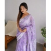 Women's Cotton Printed Saree With Unstitched Blouse 5.5Mtr (Lavender) Women's Cotton Printed Saree With Unstitched Blouse 5.5Mtr (Lavender)