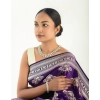 Women's Silk Printed Saree With Unstitched Blouse 5.5Mtr (Purple) Women's Silk Printed Saree With Unstitched Blouse 5.5Mtr (Purple)