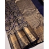 Women's Silk Printed Saree With Unstitched Blouse 5.5Mtr (Navy Blue) Women's Silk Printed Saree With Unstitched Blouse 5.5Mtr (Navy Blue)