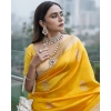 Women's Silk Printed Saree With Unstitched Blouse 5.5Mtr (Yellow) Women's Silk Printed Saree With Unstitched Blouse 5.5Mtr (Yellow)