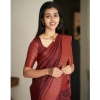 Women's Silk Printed Saree With Unstitched Blouse 5.5Mtr (Maroon) Women's Silk Printed Saree With Unstitched Blouse 5.5Mtr (Maroon)