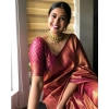 Women's Silk Printed Saree With Unstitched Blouse 5.5Mtr (Maroon) Women's Silk Printed Saree With Unstitched Blouse 5.5Mtr (Maroon)