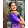 Women's Silk Printed Saree With Unstitched Blouse 5.5Mtr (Blue) Women's Silk Printed Saree With Unstitched Blouse 5.5Mtr (Blue)