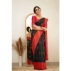 Women's Silk Printed Saree With Unstitched Blouse 5.5Mtr (Black) Women's Silk Printed Saree With Unstitched Blouse 5.5Mtr (Black)