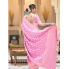 Women's Silk Printed Saree With Unstitched Blouse 5.5Mtr (Pink) Women's Silk Printed Saree With Unstitched Blouse 5.5Mtr (Pink)