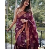 Women's Silk Printed Saree With Unstitched Blouse 5.5Mtr (Purple) Women's Silk Printed Saree With Unstitched Blouse 5.5Mtr (Purple)
