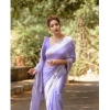 Women's Cotton Printed Saree With Unstitched Blouse 5.5Mtr (Lavender) Women's Cotton Printed Saree With Unstitched Blouse 5.5Mtr (Lavender)