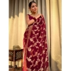 Women's Silk Printed Saree With Unstitched Blouse 5.5Mtr (Maroon) Women's Silk Printed Saree With Unstitched Blouse 5.5Mtr (Maroon)