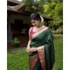 Women's Silk Printed Saree With Unstitched Blouse 5.5Mtr (Green) Women's Silk Printed Saree With Unstitched Blouse 5.5Mtr (Green)