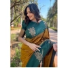 Women's Silk Printed Saree With Unstitched Blouse 5.5Mtr (Yellow) Women's Silk Printed Saree With Unstitched Blouse 5.5Mtr (Yellow)