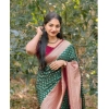 Women's Silk Printed Saree With Unstitched Blouse 5.5Mtr (Green-Red) Women's Silk Printed Saree With Unstitched Blouse 5.5Mtr (Green-Red)
