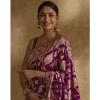 Women's Silk Printed Saree With Unstitched Blouse 5.5Mtr (Purple) Women's Silk Printed Saree With Unstitched Blouse 5.5Mtr (Purple)