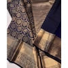 Women's Silk Printed Saree With Unstitched Blouse 5.5Mtr (Navy Blue) Women's Silk Printed Saree With Unstitched Blouse 5.5Mtr (Navy Blue)