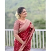 Women's Silk Printed Saree With Unstitched Blouse 5.5Mtr (Maroon) Women's Silk Printed Saree With Unstitched Blouse 5.5Mtr (Maroon)