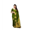 Women's Silk Printed Saree With Unstitched Blouse 5.5Mtr (Green)