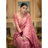 Women's Silk Printed Saree With Unstitched Blouse 5.5Mtr (Peach) Women's Silk Printed Saree With Unstitched Blouse 5.5Mtr (Peach)