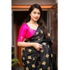 Women's Silk Printed Saree With Unstitched Blouse 5.5Mtr (Pink) Women's Silk Printed Saree With Unstitched Blouse 5.5Mtr (Pink)