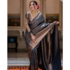 Women's Silk Printed Saree With Unstitched Blouse 5.5Mtr (Blue) Women's Silk Printed Saree With Unstitched Blouse 5.5Mtr (Blue)