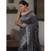 Women's Silk Printed Saree With Unstitched Blouse 5.5Mtr (Navy Blue) Women's Silk Printed Saree With Unstitched Blouse 5.5Mtr (Navy Blue)