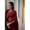 Women's Cotton Printed Saree With Unstitched Blouse 5.5Mtr (Red) Women's Cotton Printed Saree With Unstitched Blouse 5.5Mtr (Red)