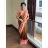 Women's Silk Printed Saree With Unstitched Blouse 5.5Mtr (Brown) Women's Silk Printed Saree With Unstitched Blouse 5.5Mtr (Brown)