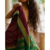 Women's Silk Printed Saree With Unstitched Blouse 5.5Mtr (Wine) Women's Silk Printed Saree With Unstitched Blouse 5.5Mtr (Wine)
