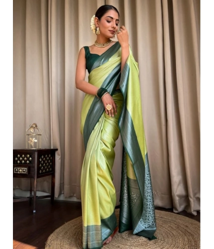 Women's Silk Printed Saree With Unstitched Blouse 5.5Mtr (Sea Green) Women's Silk Printed Saree With Unstitched Blouse 5.5Mtr (Sea Green)