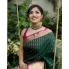Women's Silk Printed Saree With Unstitched Blouse 5.5Mtr (Green) Women's Silk Printed Saree With Unstitched Blouse 5.5Mtr (Green)