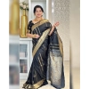 Women's Silk Printed Saree With Unstitched Blouse 5.5Mtr (Black) Women's Silk Printed Saree With Unstitched Blouse 5.5Mtr (Black)