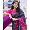 Women's Silk Printed Saree With Unstitched Blouse 5.5Mtr (Navy Blue) Women's Silk Printed Saree With Unstitched Blouse 5.5Mtr (Navy Blue)