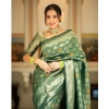 Women's Silk Printed Saree With Unstitched Blouse 5.5Mtr (Green) Women's Silk Printed Saree With Unstitched Blouse 5.5Mtr (Green)