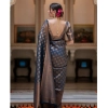 Women's Silk Printed Saree With Unstitched Blouse 5.5Mtr (Blue) Women's Silk Printed Saree With Unstitched Blouse 5.5Mtr (Blue)