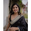 Women's Silk Printed Saree With Unstitched Blouse 5.5Mtr (Black) Women's Silk Printed Saree With Unstitched Blouse 5.5Mtr (Black)