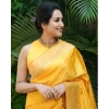 Women's Silk Printed Saree With Unstitched Blouse 5.5Mtr (Yellow) Women's Silk Printed Saree With Unstitched Blouse 5.5Mtr (Yellow)