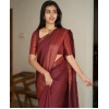 Women's Silk Printed Saree With Unstitched Blouse 5.5Mtr (Maroon) Women's Silk Printed Saree With Unstitched Blouse 5.5Mtr (Maroon)